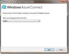 Windows Azure Connect endpoint installer