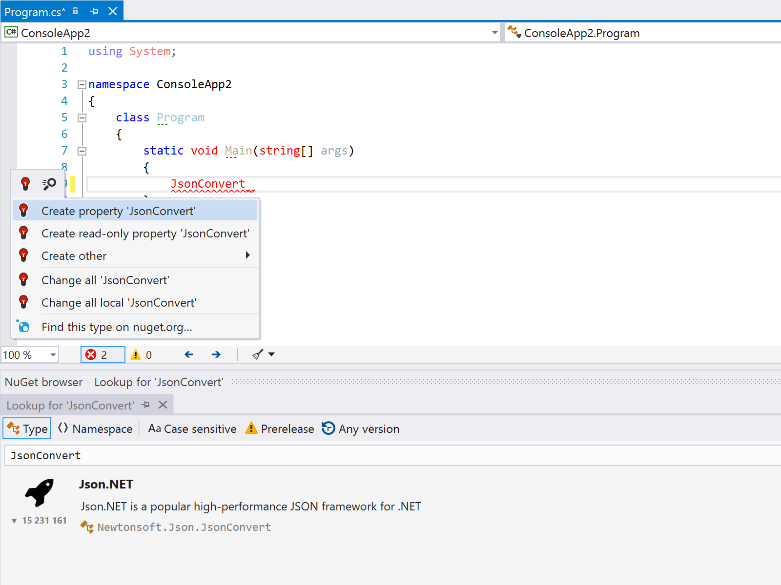 Find type on NuGet.org using our Azure Functions-powered search engine