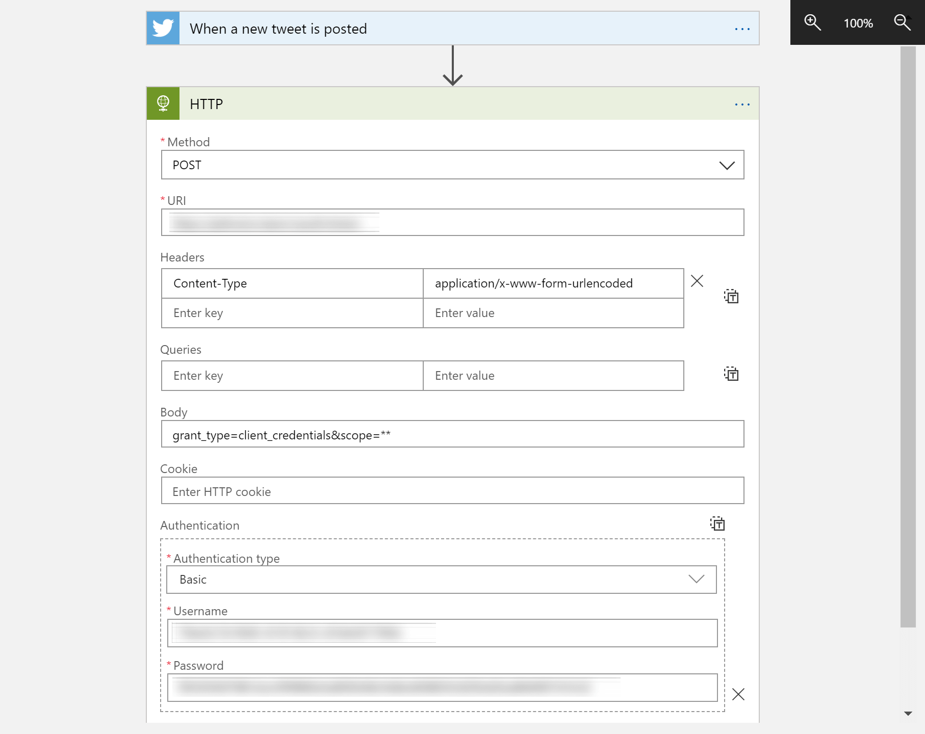 JetBrains Space authentication from Azure LogicApps