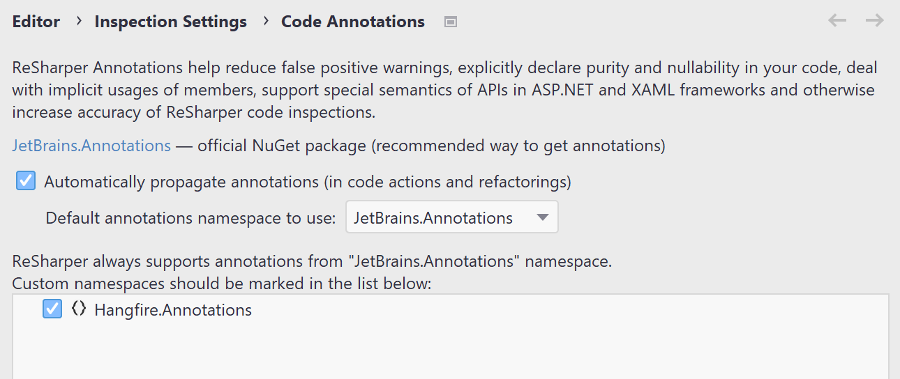 Enable Hangfire annotations