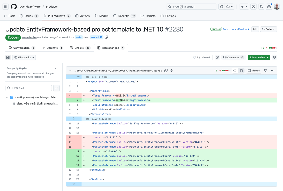 GitHub PR UI showing unicode? No.