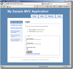 ASP.Net MVC Membership starter kit