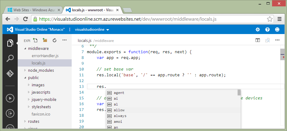 Visual Studio Online For Windows Azure Web Sites Maarten Balliauw Blog