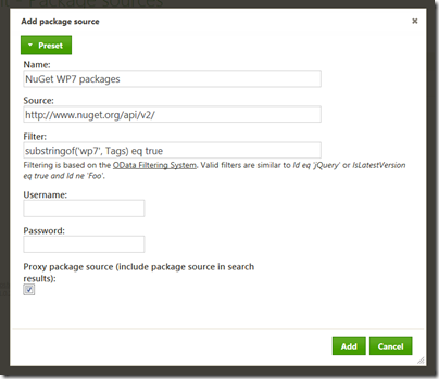 Add package source proxy