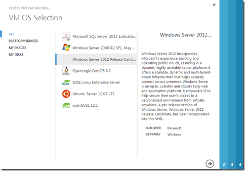 Creating a Windows Azure Virtual Machine