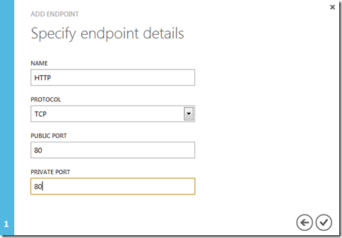 Windows Azure configure VM endpoints