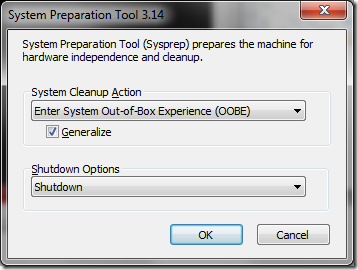 Windows azure virtual machine requires sysprep