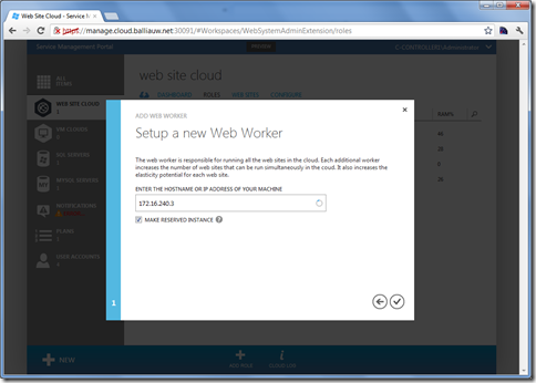 Windows Azure Services for Windows Server - Adding a role