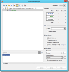 Commit VCS changes PHPStorm