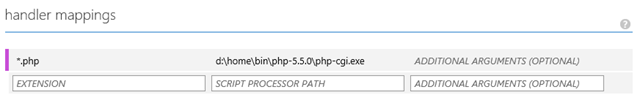 PHP handler mapping