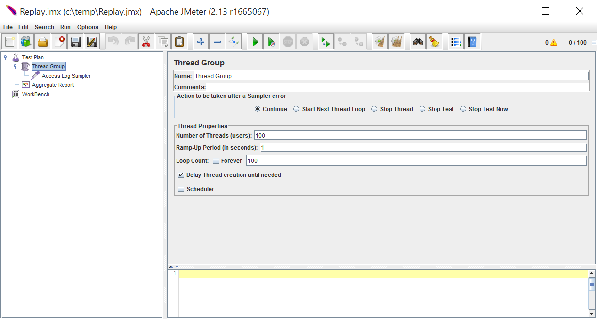 JMeter test plan - users and threads